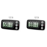 Fridge Thermometer, Digital Refrigerator Thermometer Waterproof Fridge Freezer Thermometer Monitor For Home 2Pcs