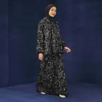 Lozy Hijab - Floure Embroidery Set (One Set Raya Blouse Skirt Bahan Katun Bordir) Noir Black S2