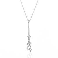 二手品 Tiffany&amp;Co. T&amp;CO字母吊飾925純銀項鍊