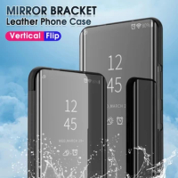 10pcs Smart Mirror Flip Case For Samsung Galaxy A51 A12 A32 A52 A71 A21s A20s A42 A50 A70 A30 A20e A81 A91 S21 A31 M12 A41 Cover