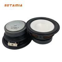 SOTAMIA 2Pcs 3.5 Inch Subwoofer Speaker 4 Ohm 30W Sound Column 20 Core Waterproof Speaker Unit Strong Bass HIFI Loudspeaker