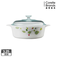 【美國康寧】Corningware 3.25L圓形康寧鍋(綠野微風)