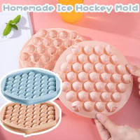 Colorful Round Ice Mould Tray Kitchen Plastic Ice Hockey Molds Food Grade Makers Kitchen Ice-Cream Mold Ices Hockey Making Tool