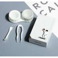 透明隱形眼鏡盒近視眼鏡美瞳盒子(規格:宇航員【灰色】)