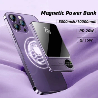High-Quality Power Bank 10000mAh Wireless Strong Magnetic External Battery Fast Charge Portable Powerbank PD 20W For iPhone 14
