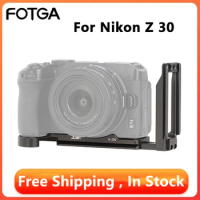FOTGA Z30 L Plate for Nikon Z 30 Aluminum Alloy L-Shape Bracket with Cold Shoe Mount for Microphone and LED Light for Vlogging