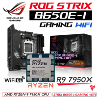 R9 7950X Ryzen Kit AM5 Processor Asus ROG STRIX B650E-I GAMING WIFI AM5 Motherboard Combo R9 7950X AMD B650 Mainboard 64GB itx