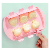 Baby Food Mold Food-Grade Plastic-rResistant Baby Cat's Paw Rice Cake Ice Cream Grinding Cartoon Pig Popsicle Mold Cake Tools