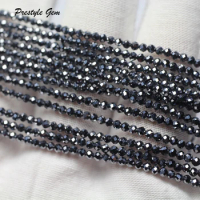 Meihan wholesale Terahertz 2.2mm (5 strands/set) faceted round loose beads for jewelry making design DIY bracelet