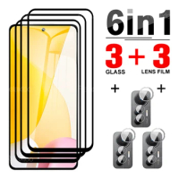 6 in 1 Protection Glass For Xiaomi 12 lite Screen Protector Camera Lens Tempered Glass For Xiaomi 11t Pro mi 11 lite 5G NE 4G