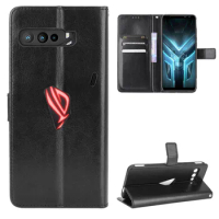 Flip Wallet PU Leather Case for Asus Rog Phone 3 ZS661KL Mobile Phone Case Cover with Card Slot Holders for Rog Phone 3 Strix