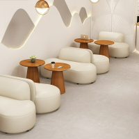 沙發椅 ins風侘寂奶油風組合輕奢咖啡廳雙人沙發北歐簡約ins風休息區桌椅