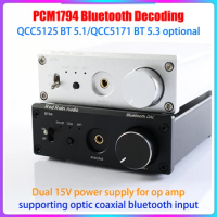 PCM1794A DAC QCC5125 5.1 Bluetooth Decoder Dac Audio Hifi Bluetooth Receiver USB DAC APTX-HD LDAC 192K 24Bit Headphone Amplifier