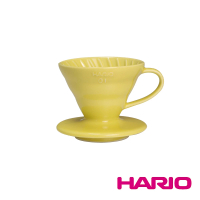 【HARIO】V60檸檬黃01彩虹磁石濾杯 1-2杯份(VDC-01-YEL-TW)