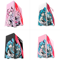 [ส่งจากกรุงเทพส่งเร็ว] GAMEKM Armor เคสคอมพิวเตอร์ Hatsune Miku/Pikachu Computer Desktop Case ATX/M-ATX Black/White/Pink PC Case ดำ Black