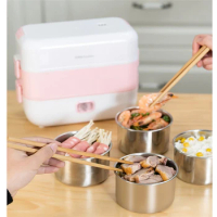 220V Portable Electric Rice Cooker Mini Multi Food Cooker Electric Lunch Heating Box Steaming Cooking Pot Machine