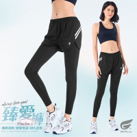 GIAT台灣製假兩件UV排汗機能運動褲(臻愛褲)