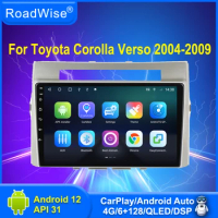 Roadwise 2 Din Android Auto Radio Multimedia Carplay For Toyota Corolla Verso 2004 2005 2006 2007 2008 2009 4G WIFI GPS DVD 2din