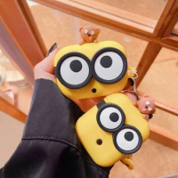 For Airpods Pro 2 Case 2022,Cute 3D Cartoon Big Eyes For Airpods Pro Case,Silicone Yellow Earphone Cover For Airpods 3 Case