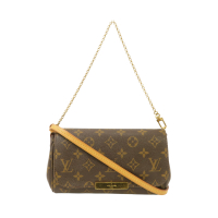 【二手名牌BRAND OFF】LOUIS VUITTON LV 路易威登 棕色 原花 帆布 Favorite 兩用包 金扣 M40717