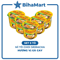 [SET 5 TÔ] - OTTOGI - Mì tô Choi Sriracha hương vị Gà cay, Mì gà cay Siracha tô, Mì tô Sriracha, Sir