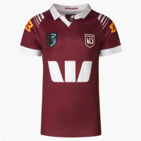 2024 QLD Maroons Men's Jersey Rugby Training Singlet Short Shirt Custom name and number size S--5XL