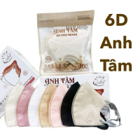 【 Mẫu bán chạy】 【Mới 2026】 [100 Cái] Khẩu Trang 6D Pro Mask ANH TÂM 3 Lớp Kháng Khuẩn Cao Cấp, Chống