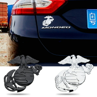 海軍陸戰隊 車貼3d立體金屬車標個性改裝尾標汽車裝飾貼紙車身貼