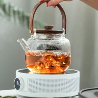 提梁電陶爐煮茶蒸汽煮茶壺茶具套裝玻璃壺煮茶爐燒水壺家用煮茶器
