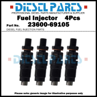หัวฉีดน้ำมันเชื้อเพลิงดีเซล, 4x, 23600-69105, 093500-5700, สำหรับ TOYOTA 4Runner, Hilux, Land Cruise