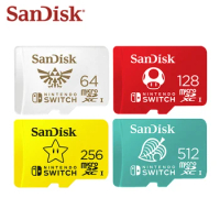 Original SanDisk micro sd card 64gb 128gb 256gb 512gb U3 microSDXC Memory Game Expansion Card for Nintendo Switch Up to 100Mb/s