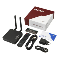 UGOOS AM8 TV BOX Amlogic S928X-J Android 11.0 LPDDR4 4GB RAM 32GB ROM AV1 WiFi6E BT5.3 1000M 8K BT VOICE REMOTE