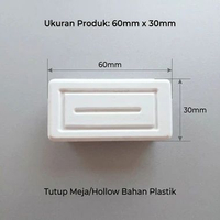 PLASTIK HOLLOW 3X6 CM WARNA PUTIH - TUTUP KAKI MEJA KURSI 30X60 MM - KAKI KURSI MEJA HOLO 50 PCS
