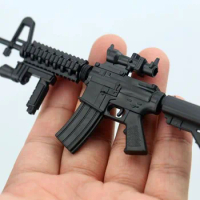 1/6th Mini MK18 Carbine Assault Rifle Gun Plastic Assembled Firearm Puzzle 4D Model for 12 Inch Action Figure Soldiers