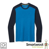 【SmartWool 美國 男 NTS 250長袖衫《藍/海軍藍》】SW016350/保暖長袖/內層衣