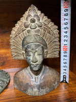 清代罕見印度教木雕神像！高21厘米！傳承包漿明顯！閩南特色工