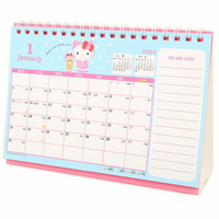 小禮堂 Hello Kitty 2022 線圈桌曆 (藍色款)