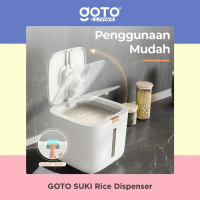 Goto [Cod] Suki Dispenser Tempat Penyimpanan Wadah Beras 10 5 Kg Aesthetic Pasti Ori