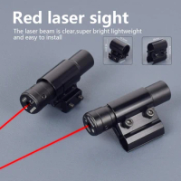 Tactical Red Laser Sight Adjustables 20mm 11mm Rail Picatinny with Air Gun Rifle Weaver Mount for Huntting