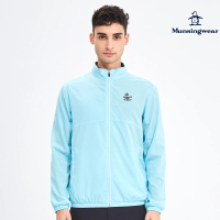 【Munsingwear】企鵝牌 男款淺綠色立領側剪接輕薄防曬外套 MGRL6603