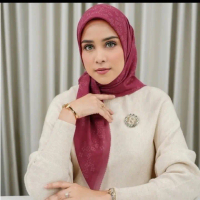 Buttonscarves Monogram Scramble Viva magenta