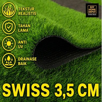 SKY - DIY Karpet Rumput Sintetis Mini Golf Tebal 10 mm Karpet Keset Rumput Meteran Rumput Palsu Full