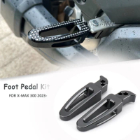For Yamaha X-MAX300 X-MAX 300 XMAX300 Xmax 300 2023 2024 CNC Pedals Folded Footrest Footpeg Motorcycles Accessorie Can Be Folded