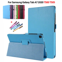 Case for Funda Tablet Samsung Galaxy Tab A7 SM T500 T505 Folding PU Leather Stand Flip Tablet Cover for Galaxy Tab A7 2020 Case