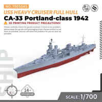 SSMODEL SS700554S 1/700 Military Model Kit USS Portland-class CA-33 Heavy Cruiser 1942 Full Hull
