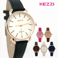 【KEZZI】K-1675 雜誌款簡約刻度小秒設計皮帶錶