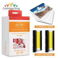 6 inch KP-36IN KP-108IN for Canon Selphy 2 Ink Cartridge and 72 Sheet Photo Paper for Selphy CP1300 CP1200 CP910 CP900 Printer