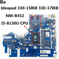 For Lenovo Ideapad 330-15IKB 330-17IKB Laptop Motherboard NM-B452 With I3-8130U CPU 4GB RAM X150 2G GPU DDR4
