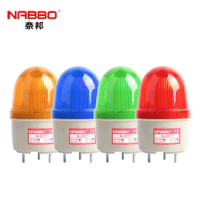 N-2071J N-2071 Mini Flashing Signal Lamp 24V 220V Led Emergency Warning Light Red Green Yellow Blue with Buzzer