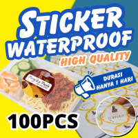 100pcs Sticker label waterproof.Sticker produk waterproof.Sticker label produk waterproof.Sticker wa